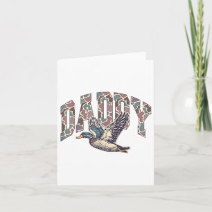 Tarjeta Mallard Duck Hunting Dad Dad Retro Camouflage Dadd