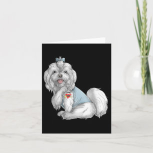 Tarjeta Maltés amo a mamá tatuaje perro divertido regalo d