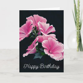 Tarjeta Malva Flor de Malva Rosa Elegante