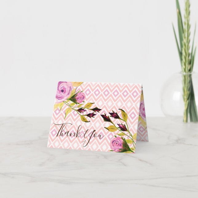 Tarjeta malva rosa y morada (Anverso)