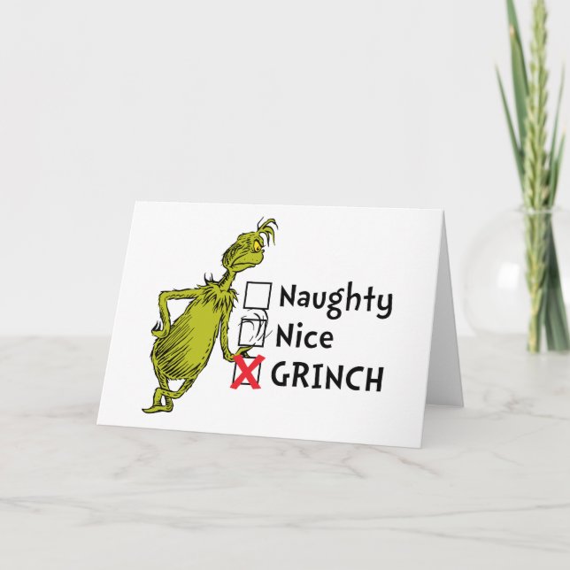 Tarjeta Malvado, Bueno o Frase de Grinch (Anverso)