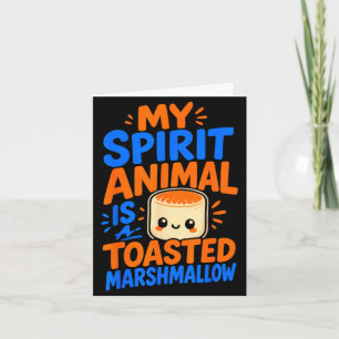 Tarjeta Malvavisco tostado S'mores hoguera