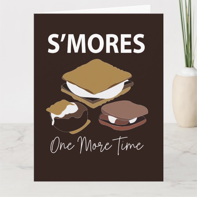 Tarjeta Malvaviscos S'mores Postre Una Vez Más Smore (Anverso)