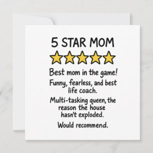 Tarjeta Mamá 5 estrellas 