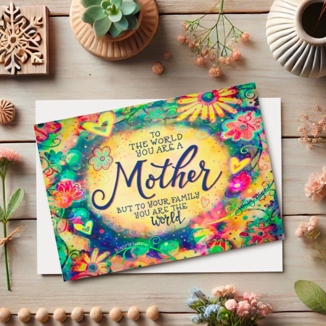 Tarjeta Mamá A Tu Familia Eres La Cita Mundial (Subido por el creador)