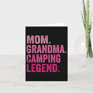 Tarjeta Mamá abuela Camping Leyenda divertida Camper Mom