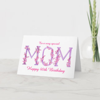 Tarjeta Mamá acuarela Orquídea personalizado de cumpleaños