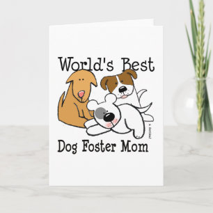 Tarjeta Mamá adoptiva del mejor perro del mundo