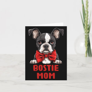 Tarjeta Mamá adorable Boston Terrier regalo para amantes d