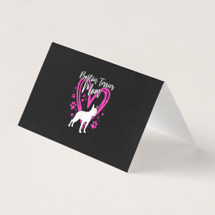 Tarjeta Mamá adorable de Boston Terrier para regalo del Dí