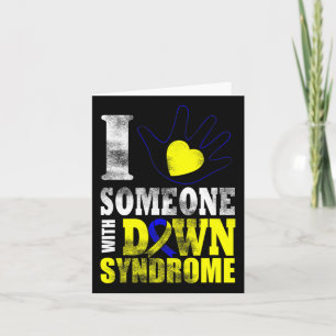 Tarjeta Mamá ama el Día Mundial del Síndrome de Down Mujer