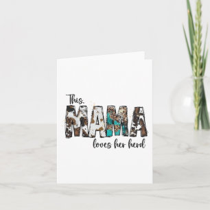 Tarjeta Mama Ama Su Manada Cuero De Leopardo Para Mujeres 
