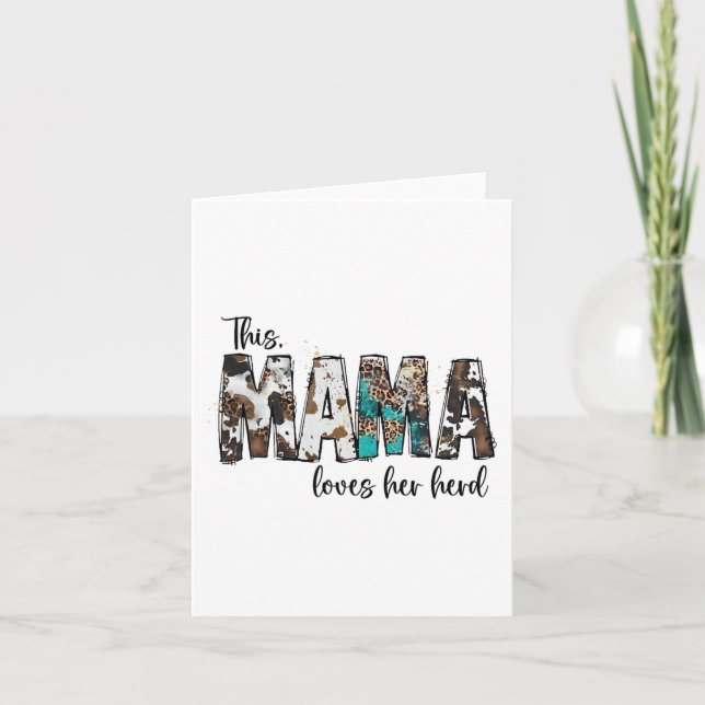 Tarjeta Mama ama su manada Piel de leopardo para mujeres M (Anverso)