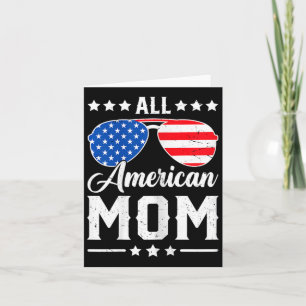Tarjeta Mamá Americana 4 De Julio Divertido Partido Patrió