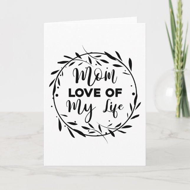 Tarjeta Mamá Amor de mi Vida (Anverso)