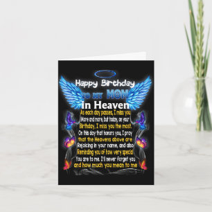 Tarjeta Mamá ángel en el cielo poema, feliz día de las mad