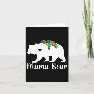 Tarjeta Mamá apoya el autismo Mamáes familiares en el mes