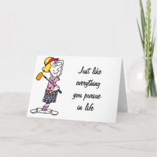 TARJETA "MAMÁ" ATRAVIESA UN AGUJERO EN UN GOLF Y SIENDO UN