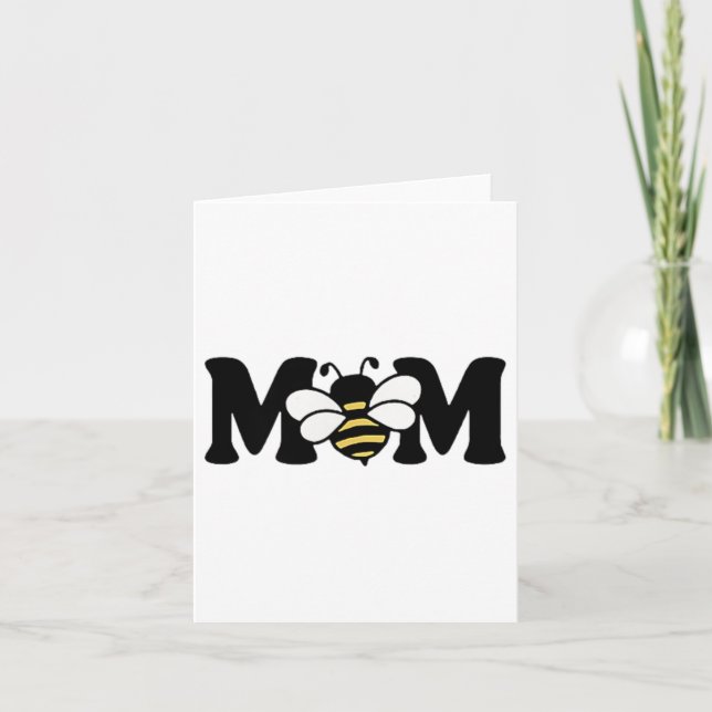 Tarjeta Mamá Bee Cute Beeaving 1er Cumpleaños Fami (Anverso)