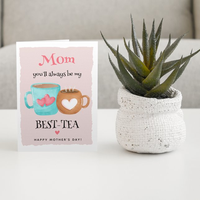 Tarjeta Mamá BEST-TEA linda Feliz Día de la Madre (Subido por el creador)