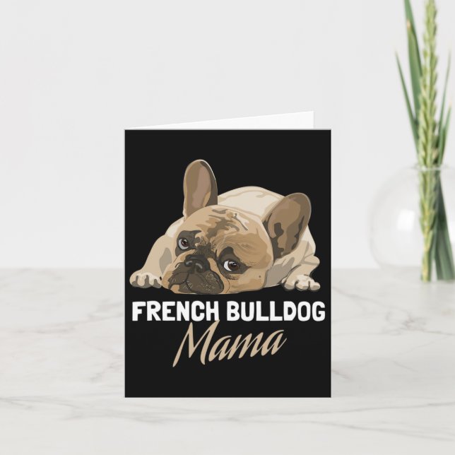 Tarjeta Mamá Bulldog Amantes de los perros Bulldog  (Anverso)