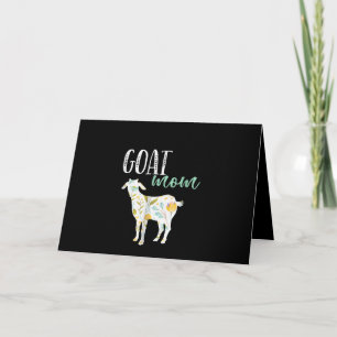 Tarjeta Mamá Cabra Floral Dueña de Cabra Mascota
