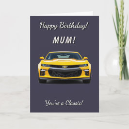 Tarjeta Mamá clásica de coches Eres un cumpleaños clásico