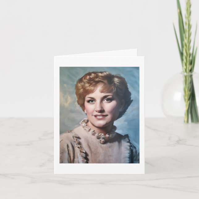 Tarjeta Mamá como pintura al óleo impasto de computadora  (Anverso)