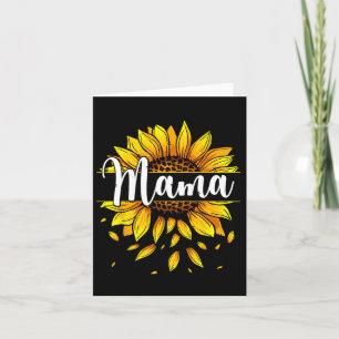 Tarjeta Mamá con gráfico floral de girasol amarillo para m
