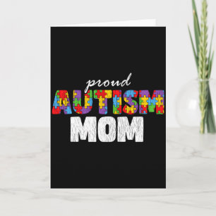Tarjeta Mamá Conciencia del Autismo Orgullosa Hijo Hija Au