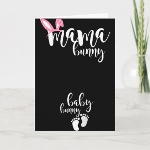 Tarjeta Mamá Conejo Bebé Conejo Embarazada Mamá Pascua Emb