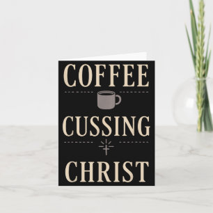 Tarjeta Mamá Cristiana Fe Humor Bendita Con Café Y