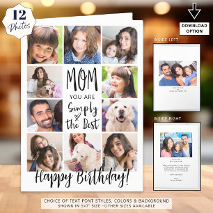 Tarjeta Mamá Cumpleaños 12 Fotos Simplemente La Mejor