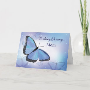 Tarjeta Mamá Cumpleaños Bendeciendo la Mariposa religiosa