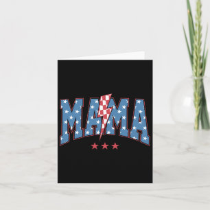 Tarjeta Mama Dada Mini 4 de julio familia americana coinci