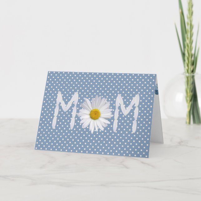 Tarjeta Mamá Daisy con puntos de polka (Anverso)