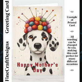 Tarjeta Mamá Dalmatiana de punto, madre Personalizado Gorr