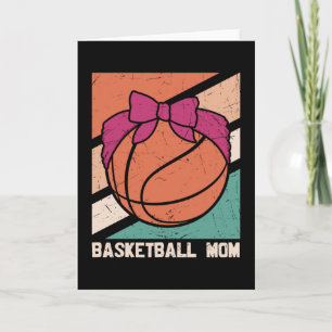 Tarjeta MAMÁ de Baloncesto Diseño Hermoso de Baloncesto