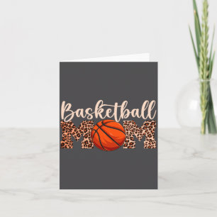 Tarjeta Mamá de Baloncesto Estampado de Leopardo Vida de M