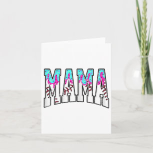 Tarjeta Mamá de béisbol Coquette Lazo Día de juego Mamá de