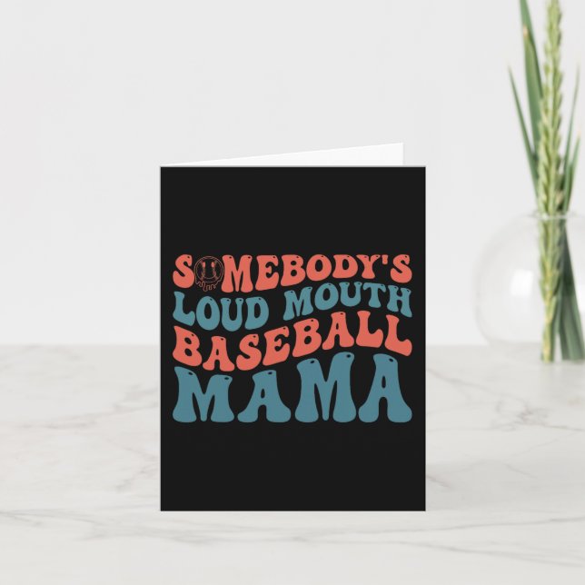Tarjeta Mamá de béisbol de boca grande  (Anverso)