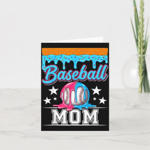 Tarjeta Mamá de béisbol divertido día de las madres helado