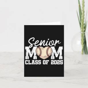 Tarjeta Mamá de béisbol senior Cl de 2025 Graduada Mamá se