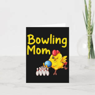 Tarjeta Mamá de bolos linda, bolera divertida, entusiasta 