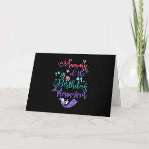 Tarjeta Mamá de cumpleaños sirena a juego para mujeres