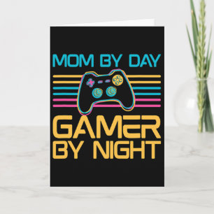 Tarjeta Mamá de día jugadora de noche amante de videojuego