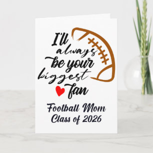 Tarjeta Mamá de fútbol de último año Cl de 2026 Graduación