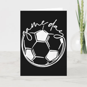 Tarjeta Mamá de fútbol del día del juego deportivo