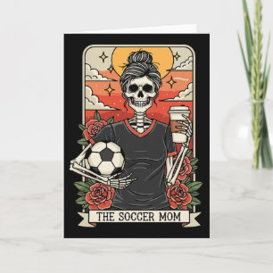 Tarjeta Mamá de fútbol divertida de Halloween Tarot Card E