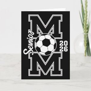 Tarjeta Mamá de fútbol sénior graduación 2026 mujeres